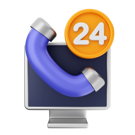 Central de atendimento 24 horas  3D Icon