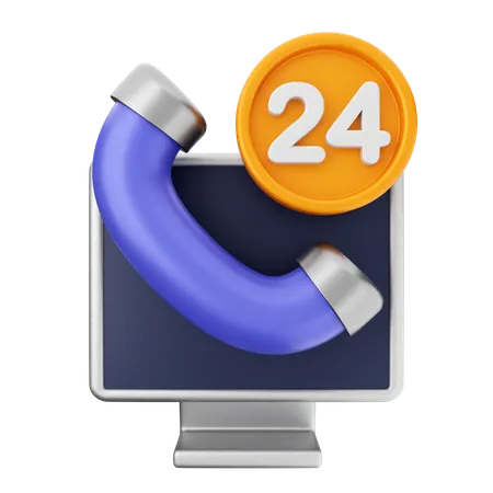 Central de atendimento 24 horas  3D Icon