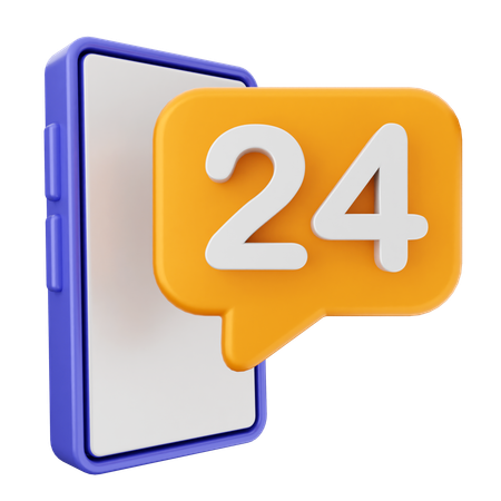 Central de atendimento 24 horas  3D Icon