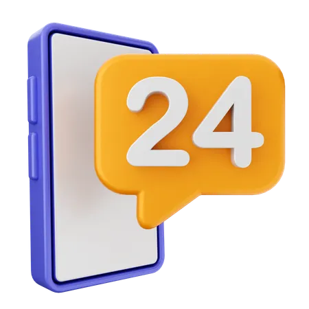 Central de atendimento 24 horas  3D Icon