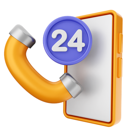 Central de atendimento 24 horas  3D Icon