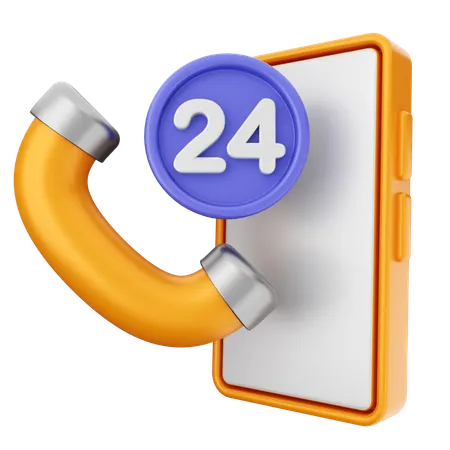 Central de atendimento 24 horas  3D Icon