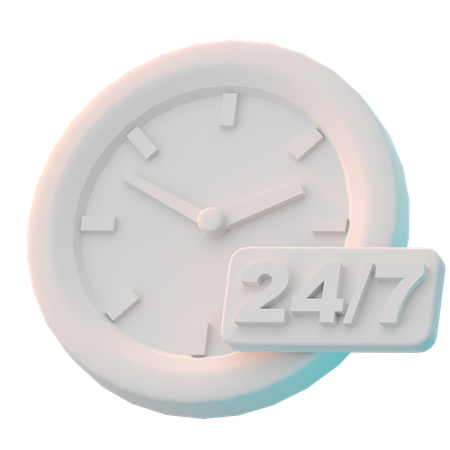 24 Hour  3D Icon