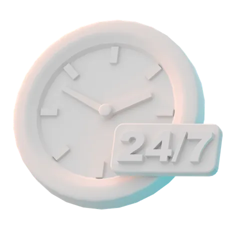 24 Hour  3D Icon