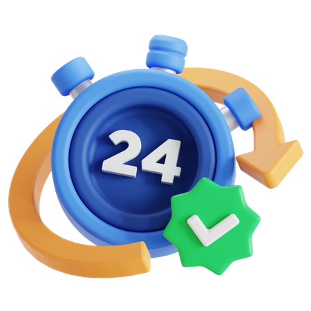 24 hour customer service  3D Icon