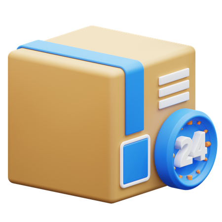 24 Hour Delivery  3D Icon