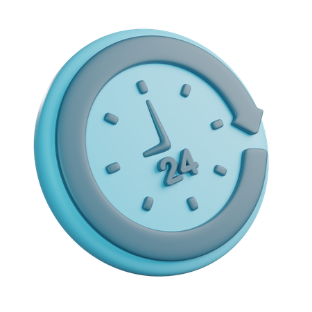 24 Hour Delivery  3D Icon