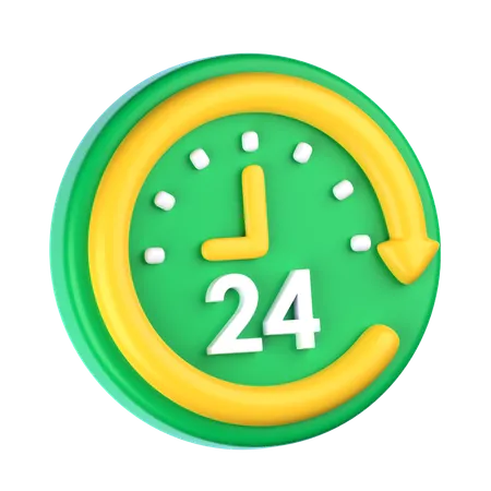 24 Hour Delivery  3D Icon