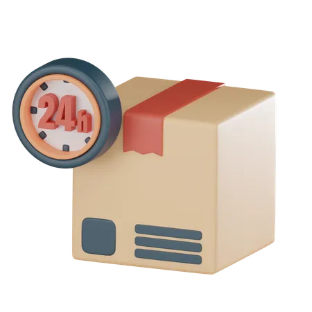 24 Hour Delivery  3D Icon