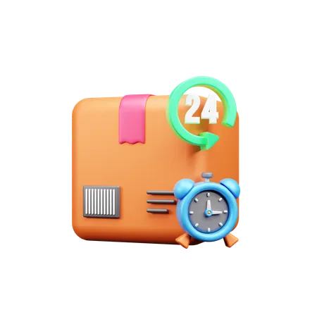 24 Hour Delivery  3D Icon