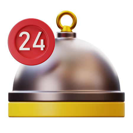 24 Hour Delivery 3D Icon