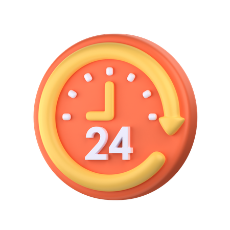 24 Hour Delivery  3D Icon