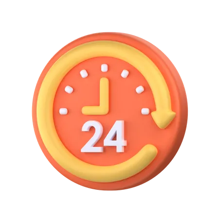 24 Hour Delivery  3D Icon