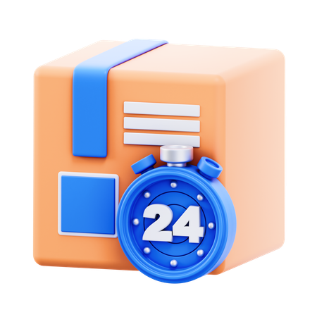 24時間配達サービス  3D Icon