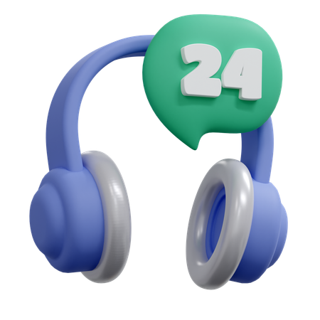 24 Hour Helpdesk  3D Icon