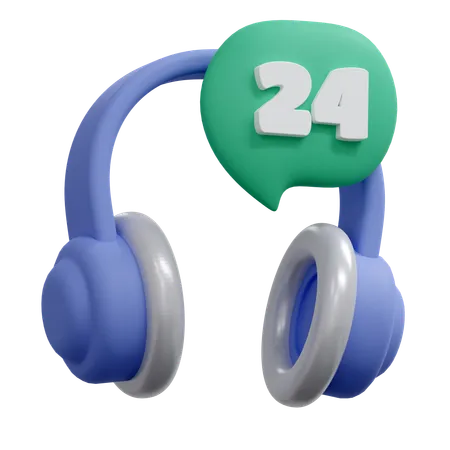 24 Hour Helpdesk  3D Icon