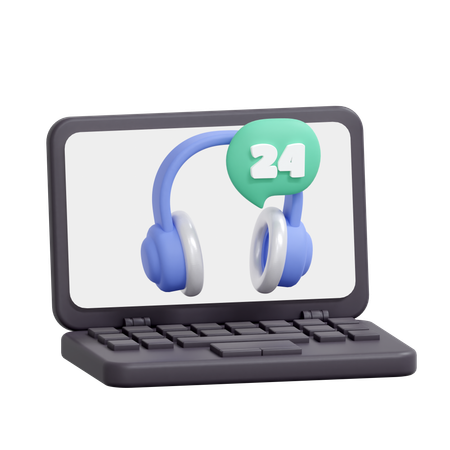 24 Hour Helpdesk  3D Icon