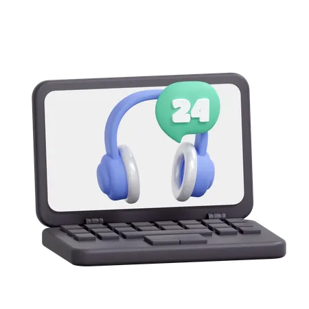 24 Hour Helpdesk  3D Icon