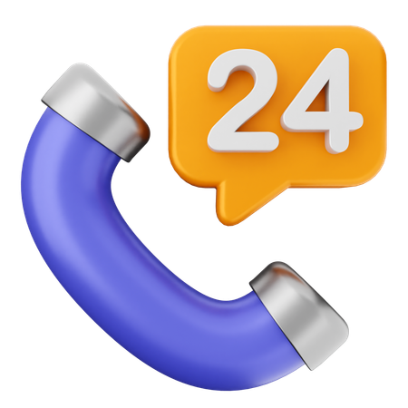 24 Hour Helpdesk  3D Icon