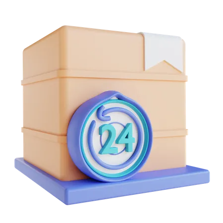 24 Hour Logistics Service  3D Icon