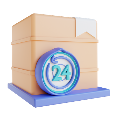 24 Hour Logistics Service  3D Icon