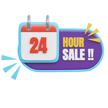 24 Hour Sale  3D Icon