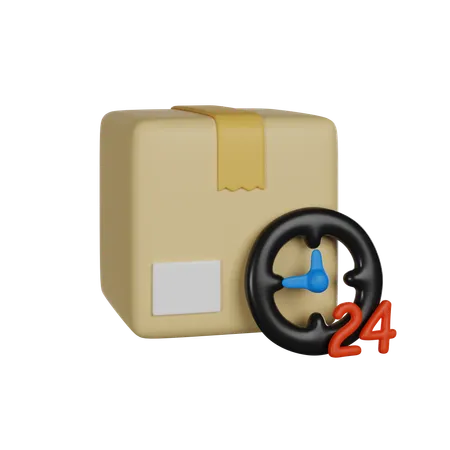 24 Hour Service  3D Icon