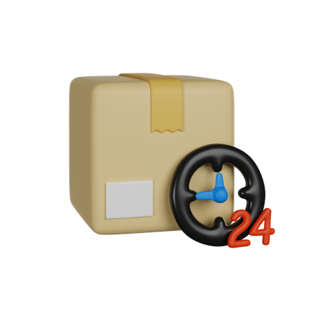 24 Hour Service  3D Icon