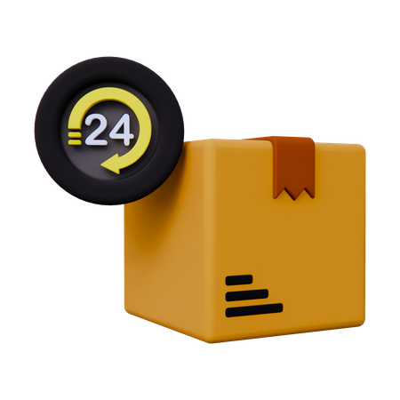 24 Hour Service Delivery  3D Icon