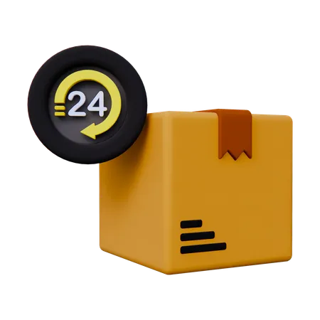 24 Hour Service Delivery  3D Icon