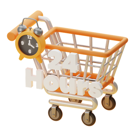 24 HOUR SHOPPING  3D Icon