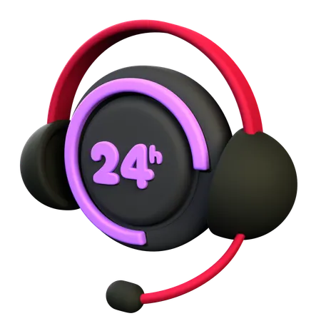 24 Hours  3D Icon