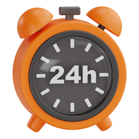 24 Hours  3D Icon