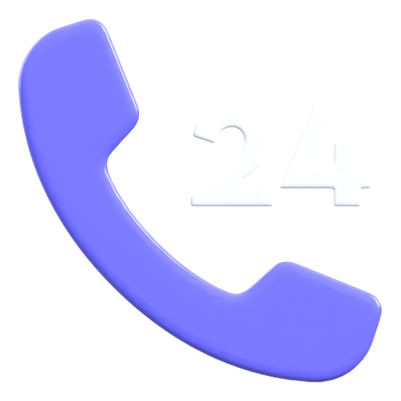 24時間対応  3D Icon