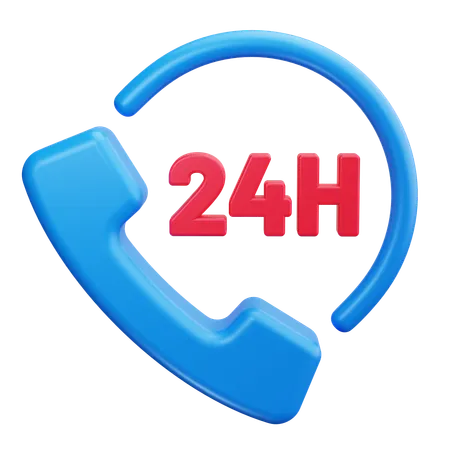 24 Hours Communication  3D Icon