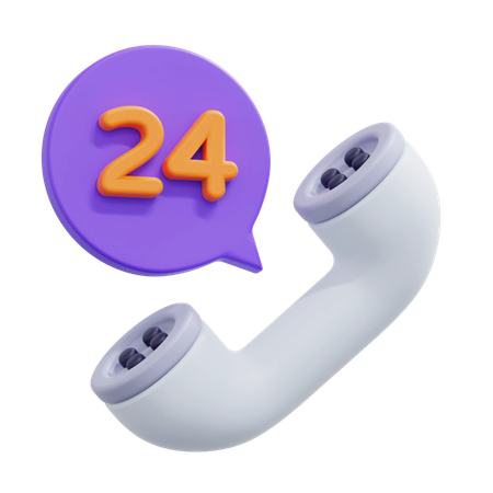 24時間カスタマーサービス  3D Icon