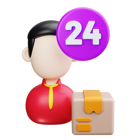 24시간 고객 서비스  3D Icon