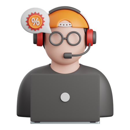 24 Hours Customer Service  3D Icon