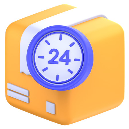 24時間配達  3D Icon