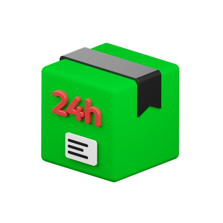 24時間配達  3D Icon