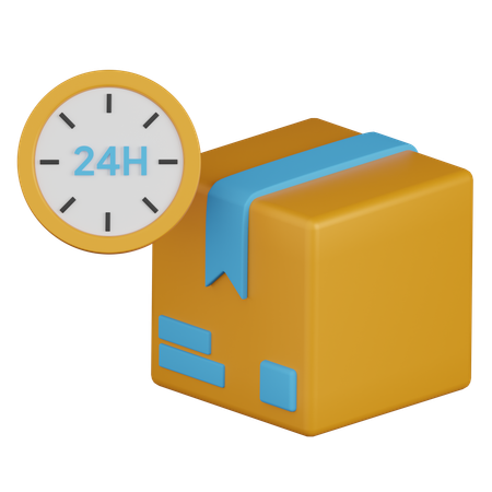24 Hours Delivery  3D Icon