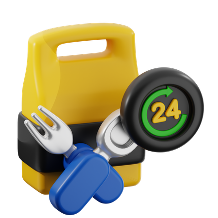 24 Hours Delivery  3D Icon