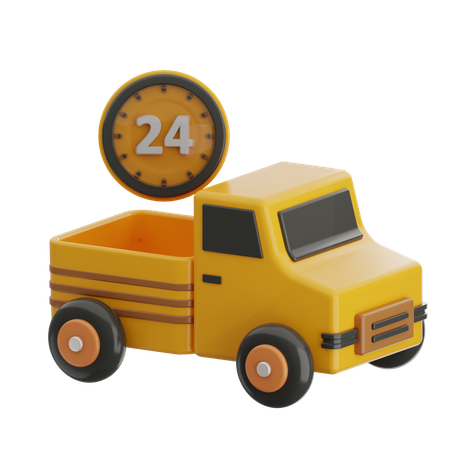 24 Hours Delivery  3D Icon