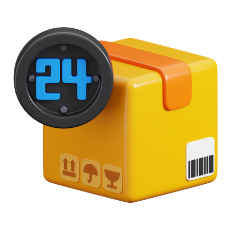 24 Hours Delivery  3D Icon