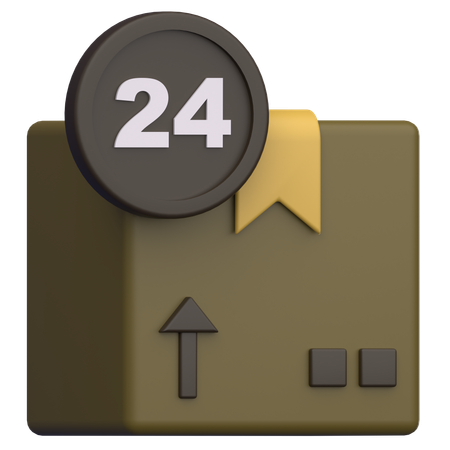 24 Hours Delivery  3D Icon