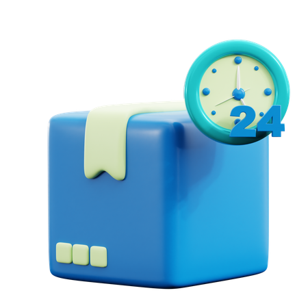 24 Hours Delivery  3D Icon