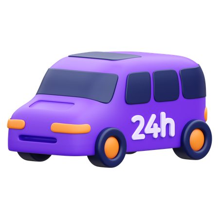 24 Hours Delivery  3D Icon