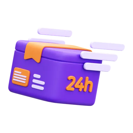 24 Hours Delivery  3D Icon