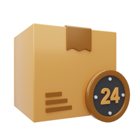 24 Hours Delivery  3D Icon