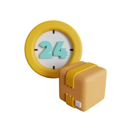 24 Hours Delivery  3D Icon